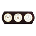 Clock, Barometer & Thermometer w/ Hygrometer - Ash